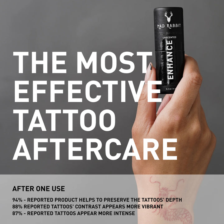 tattoo aftercare by mad rabbit balm stick