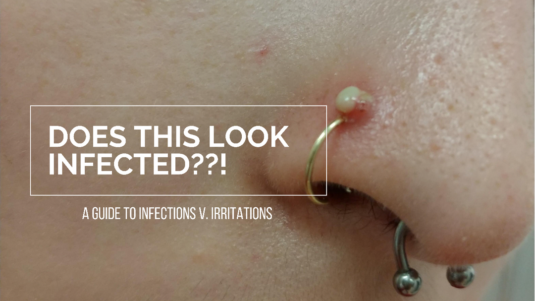 is my piercing infected? weird red bumps and crustys on piercing 