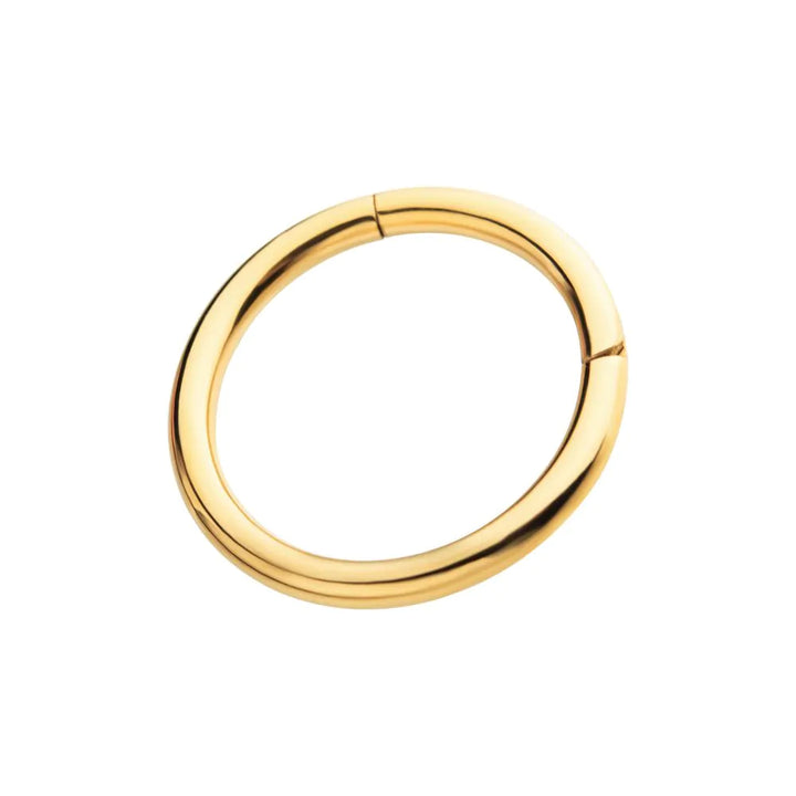 yellow gold clicker ring for piercings
