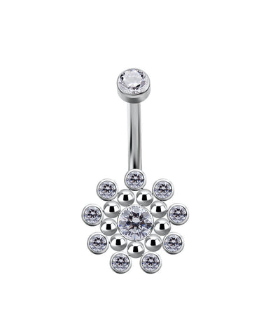 titanium curved navel piercing - body piercing for stomach or belly button piercing