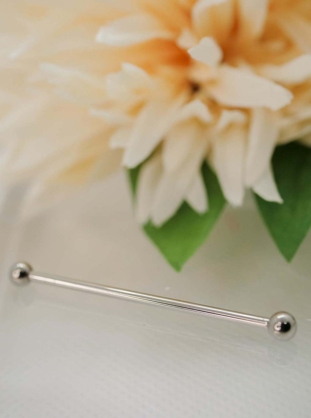 38mm straight titanium barbell for industrial piercing