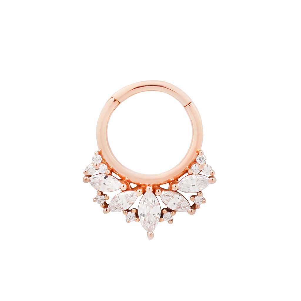 rose gold swarovski clicker large gems