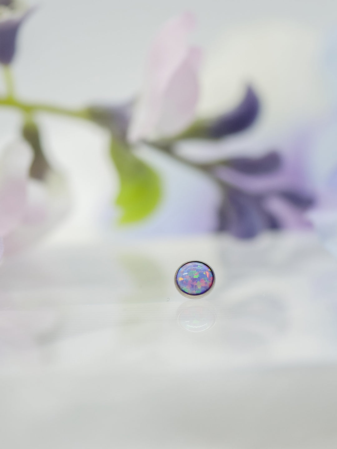 lilac lavender opal threadless end by neometal