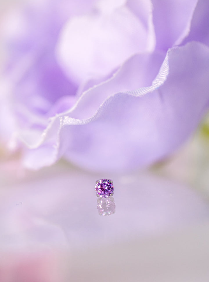 fancy purple pastel threadless piercing end