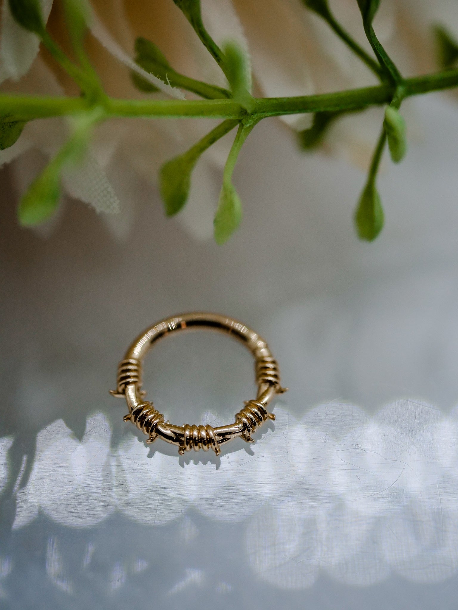 Barbed wire septum ring discount