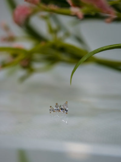pear shaped cz's in rose gold setting