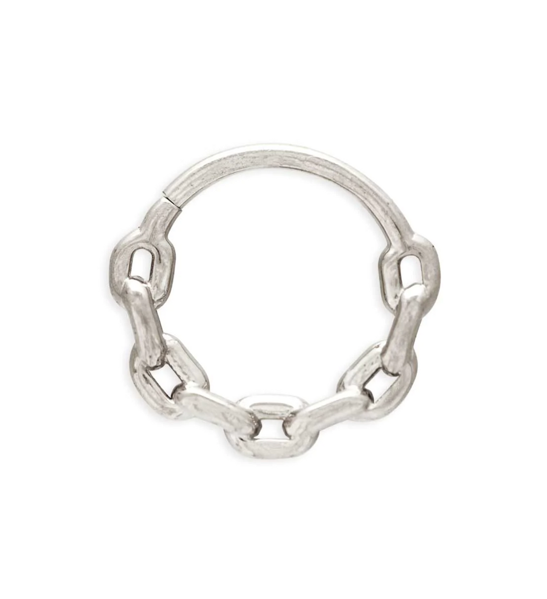 white gold chain hoop