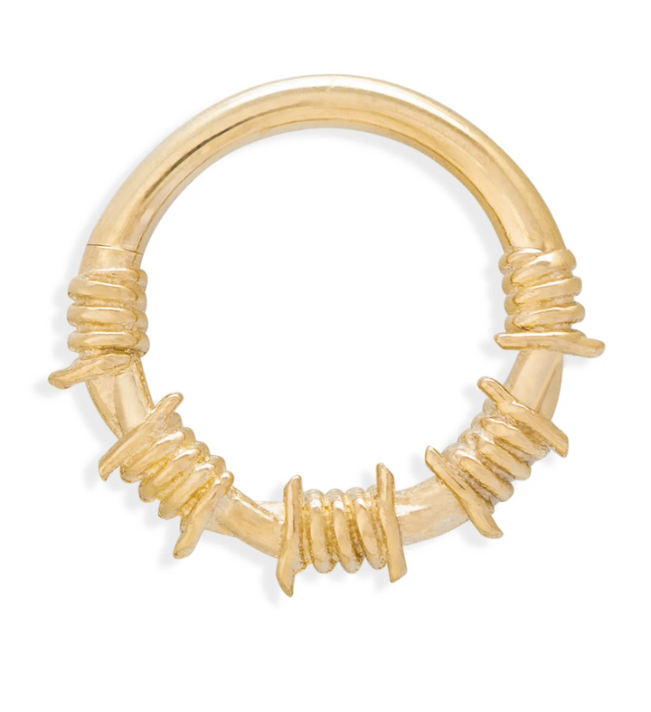 yellow gold spike thorn ring