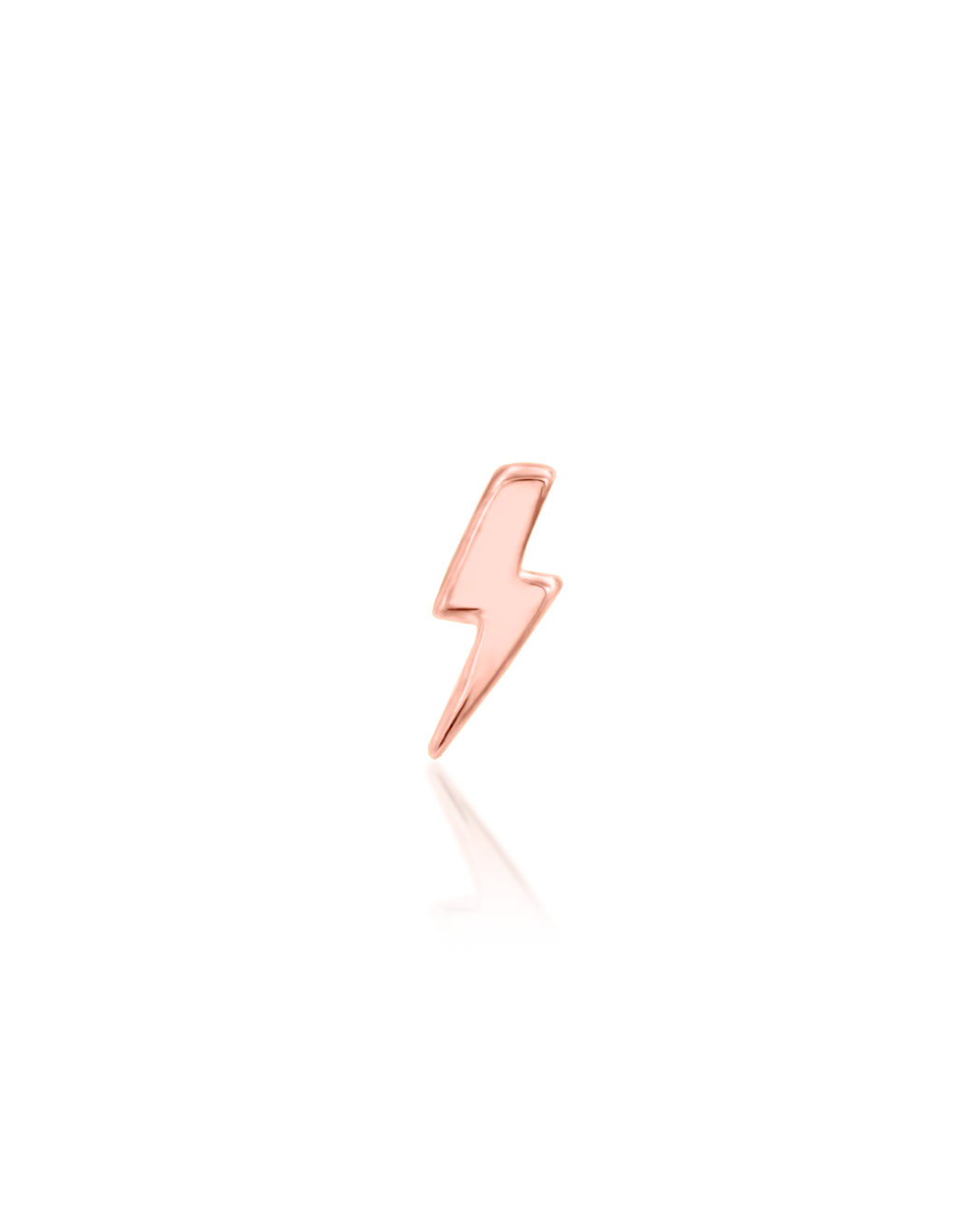 rose gold small lightning bolt jewelry for the earlobe