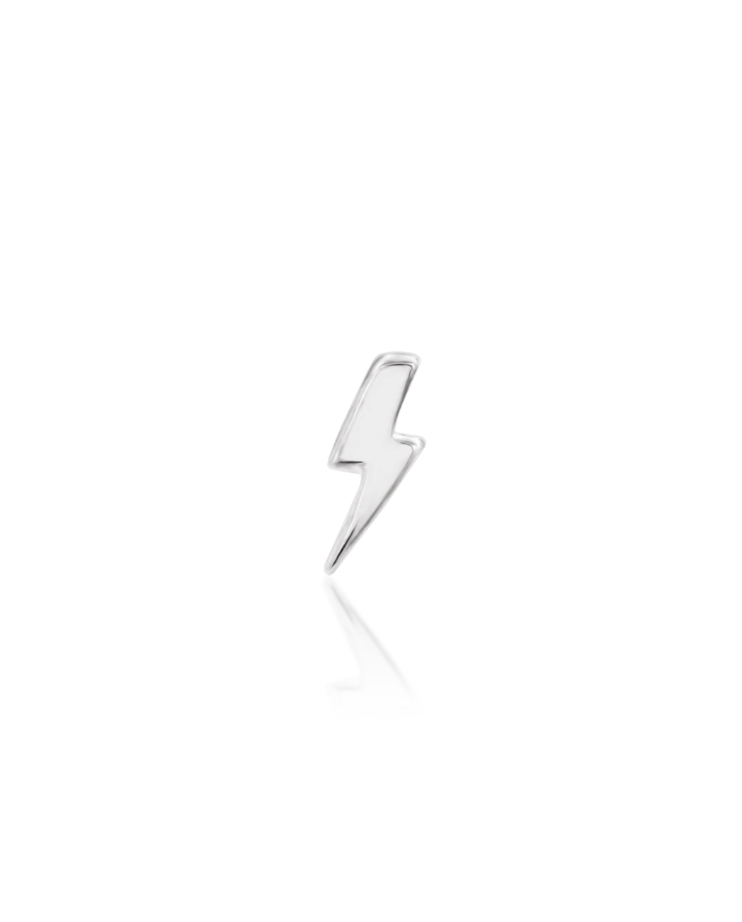 white gold lightning bolt jewelry for the ear