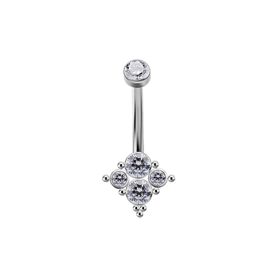 cubic zirconia cluster for belly button piercing
