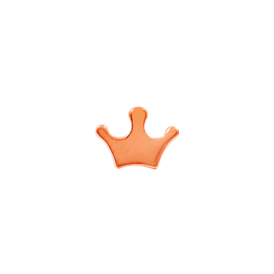 Rose Gold threadless End Crown  by Junipurr