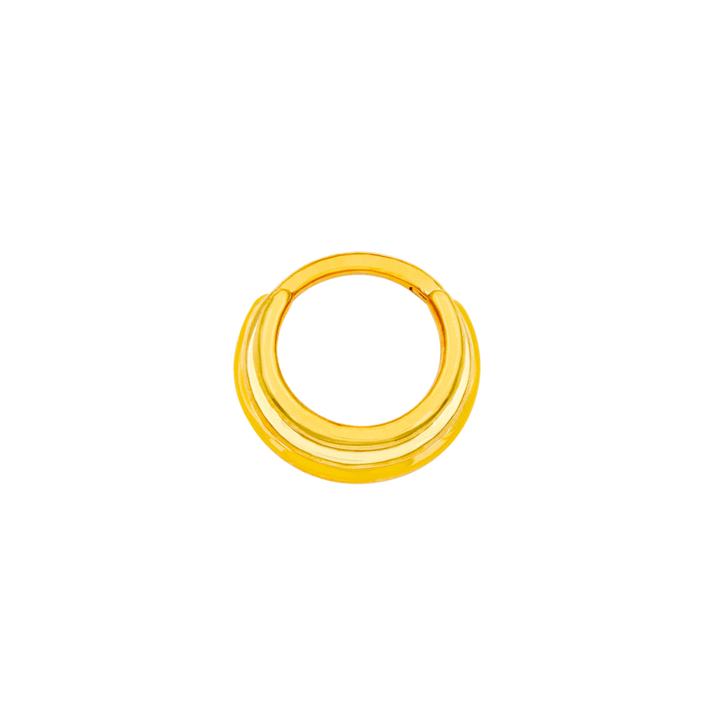 yellow gold segment clicker for septum piercings