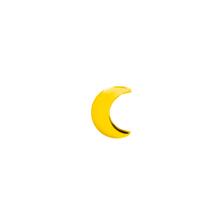 14K Yello Gold Moon threadless end by Junipurr