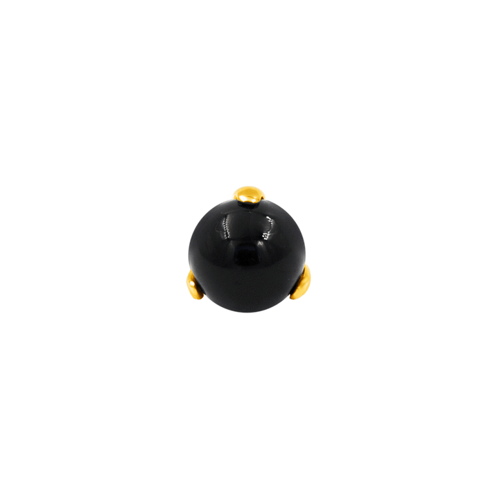 black onyx ball from junipurr perfect for ear lobes, nostril, lip piercings or as ends on industrial, navels or eyebrow piercings 