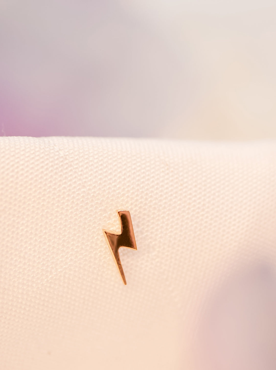 14K Rose Gold Threadless Lightning Bolt decorative end by Junipurr