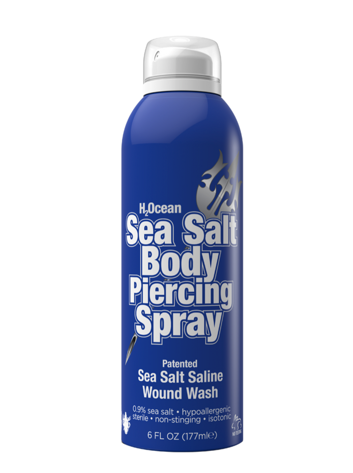 sea salt body piercing spray to keep your fresh piercings clean