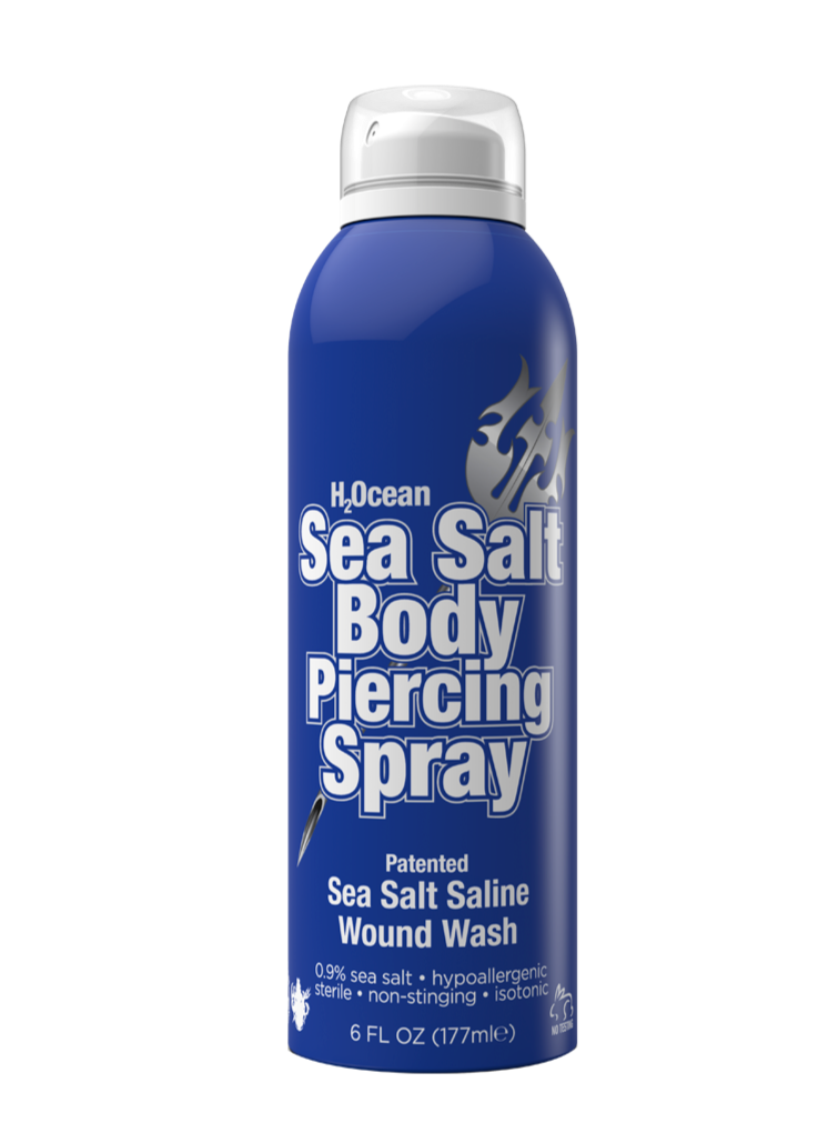 sea salt body piercing spray to keep your fresh piercings clean